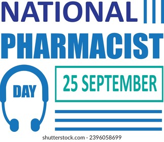 Der Tag der Weltpharmakisten wird jedes Jahr am 25. September beobachtet, kreative flache Banner-Design..eps