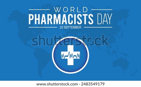 World Pharmacists day is observed every year on September. banner design template Vector illustration background design.