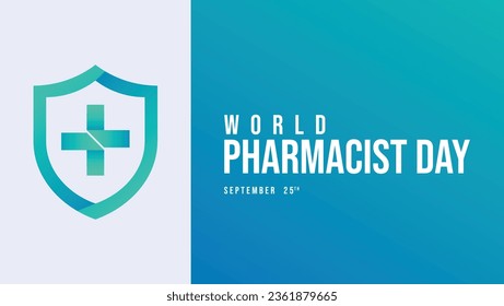 World pharmacy day. Health symbol vector illustration. Celebrated on September 25. Suitable for banners, templates, web, greeting cards, social media etc