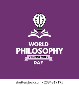 World Philosophy Day, 21 november. Celebration banner 