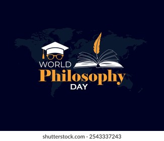 World Philosophy Day. 21 November. Template for background with banner, poster and card. Vector illustration.