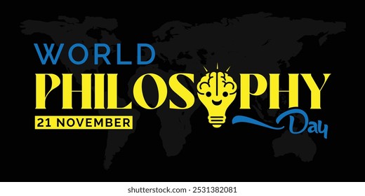 World Philosophy Day banner , World Philosophy Day flat design for social media post, Vector illustration,  Philosophy Day celebration banner template