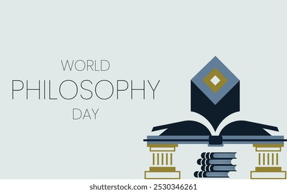 World Philosophy Day. Template for card, poster, banner.