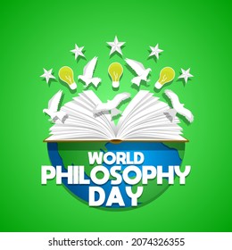 World philosophy day theme template. Vector illustration. Suitable for Poster, Banners, campaign and greeting card.