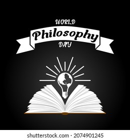 World philosophy day theme template. Vector illustration. Suitable for Poster, Banners, campaign and greeting card.