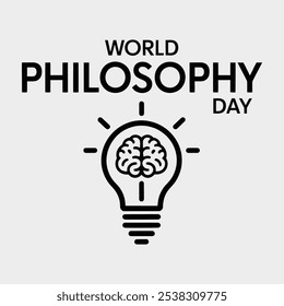 A World Philosophy Day Typography Design.