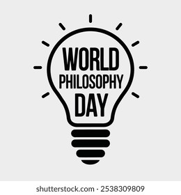 A World Philosophy Day Typography Design.