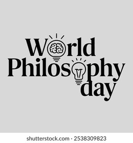 A World Philosophy Day Typography Design.