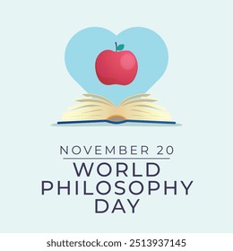 World Philosophy Day vector design template good for celebration usage. World Philosophy Day design. flat design. eps 10.