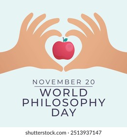 World Philosophy Day vector design template good for celebration usage. World Philosophy Day design. flat design. eps 10.