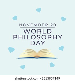 World Philosophy Day vector design template good for celebration usage. World Philosophy Day design. flat design. eps 10.