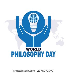 World Philosophy Day. Vector illustration Suitable for greeting card, poster and banner.