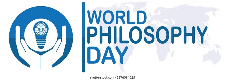 World Philosophy Day Vector illustration. Holiday concept. Template for background, banner, card, poster with text inscription. 