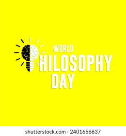 World Philosophy Day Vector Illustration