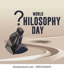 World Philosophy Day Vector Illustration