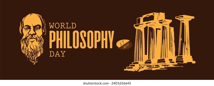 World Philosophy Day Vector Illustration