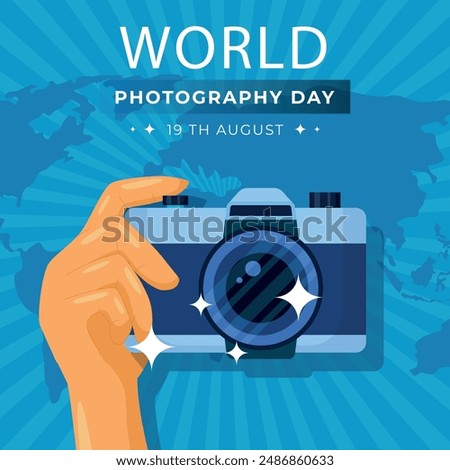 World Photography day 19 August. Photography background.
