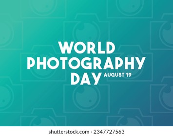 World Photography Day. August 19. Gradient background. Eps 10.