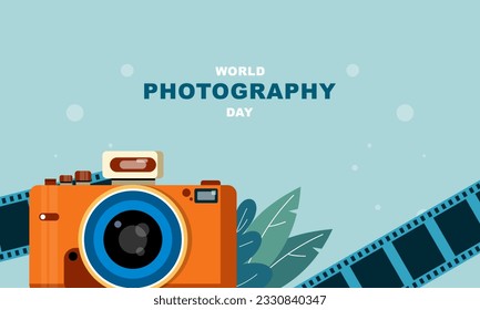 Weltfotografischer Tageshintergrund Vektorgrafik