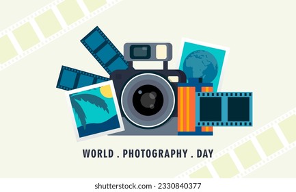 Weltfotografischer Tageshintergrund Vektorgrafik