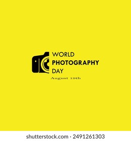 World photography day background vector graphics