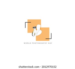 world photography day. Camera Lens Illustrations. vector