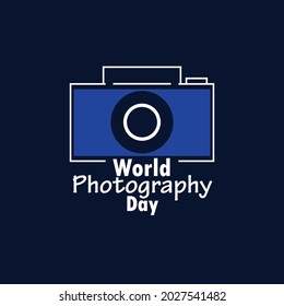 World Photography Day Concept Template Logo Stock Vector (Royalty Free ...