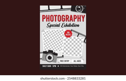 World Photography Day Flyer. Vector Illustration