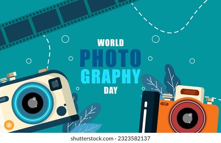 World Photography Day Hand Drawn Illustration