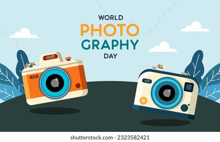 World Photography Day Hand Drawn Illustration