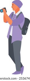 World Photography Day Illustration with Cartoon Design and Shape. Isolated Vector Character.