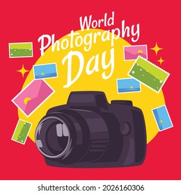 World Photography Day illustration poster, August 19th