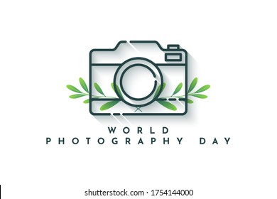 World Photography Day Illustration Template Design. Vector Eps 10