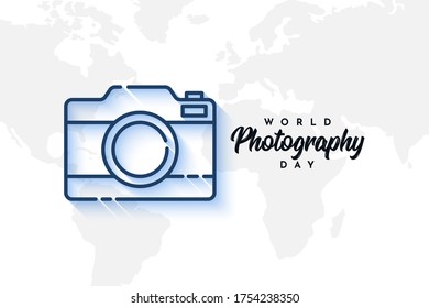 World Photography Day Illustration Template Design. Vector Eps 10