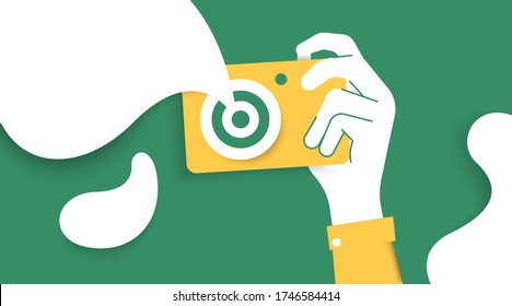 World Photography Day Illustration Vector In Paper Cut Style