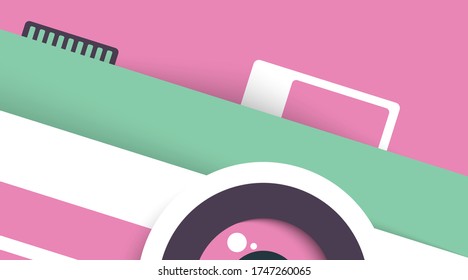 World photography day illustration vector in paper cut style
