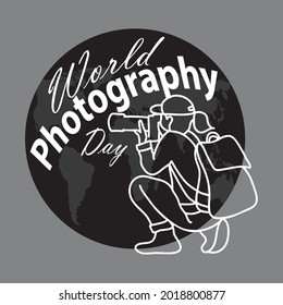 World Photography Day Illustration vector