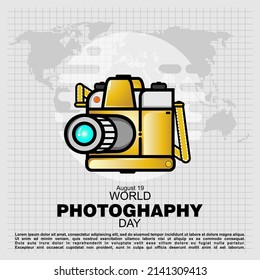 World Photography Day, Poster and Banner vector
