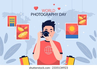 World Fotografy Day Social Media-Post-Vorlage