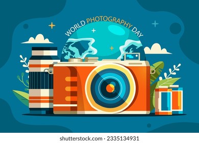 world photography day social media post template