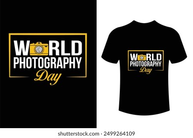 world photography day t shirt design