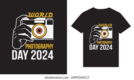 world photography day t shirt design
