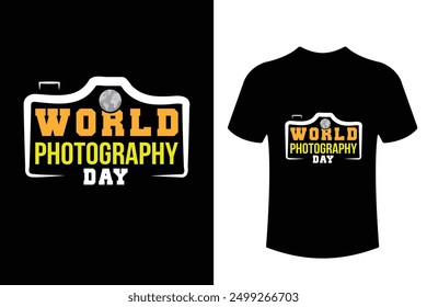 world photography day t shirt design