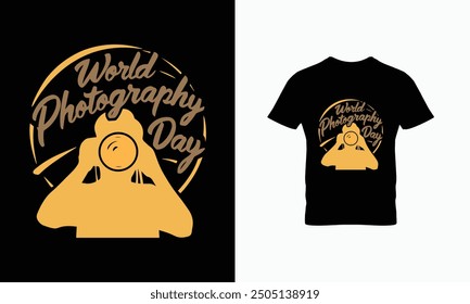 World photography Day t shirt design 