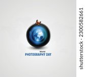 World photography day vector, banner, logo. World Photography Day. Nature photography day.