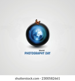 World photography day vector, banner, logo. World Photography Day. Nature photography day.