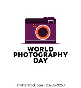Día mundial de la fotografía Modelo de concepto de vectores