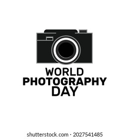 Día mundial de la fotografía Modelo de concepto de vectores