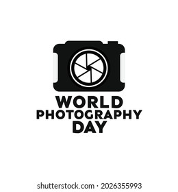 World photography day Vector Illustration. great for greeting card, logo and icon