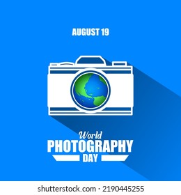 World Photography day vector illustration. Suitable for Poster, Banners, background and greeting card.